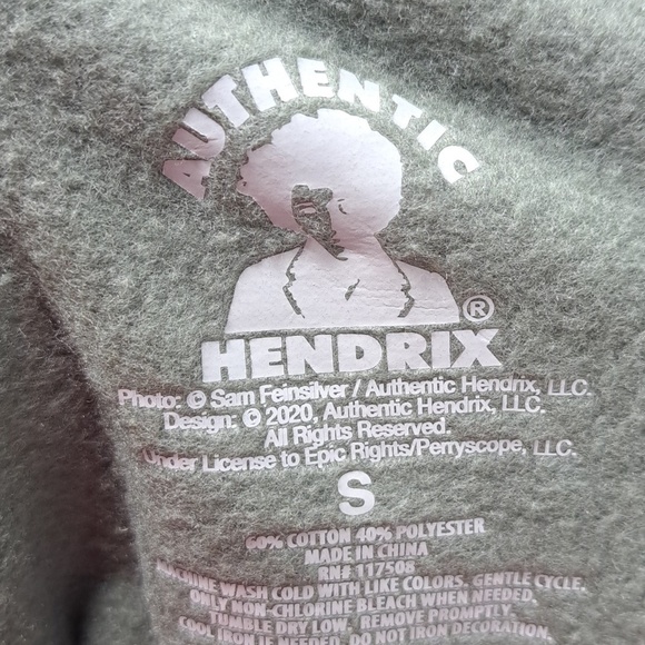 Jimi Hendrix retro 1970 tour double sided graphic grey SM rock band sweatshirt - Picture 5 of 5